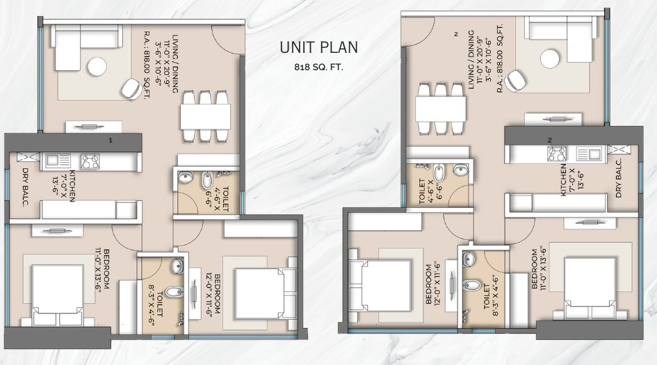 H1-Sigma-Colo-Rise-Above-All-Floor-Plan-2-BHK-818-Sqft